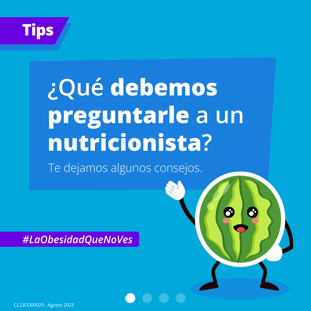 Feed Tips 02.08-01 Texto: Tips ¿Que debemos preguntarle a un nutricionista? #LaObesidadQueNoVes